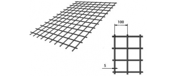 Сетка сварная (дорожная) 100х100х5мм 1,5х2м купить с доставкой в Павловском Посаде