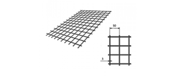 Сетка сварная (дорожная) 50х50х3мм 1х2м купить с доставкой в Павловском Посаде